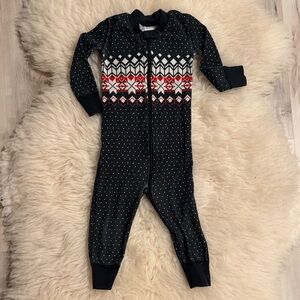 Hanna Andersson: Zip Pjs Black and Red Kids One Piece
